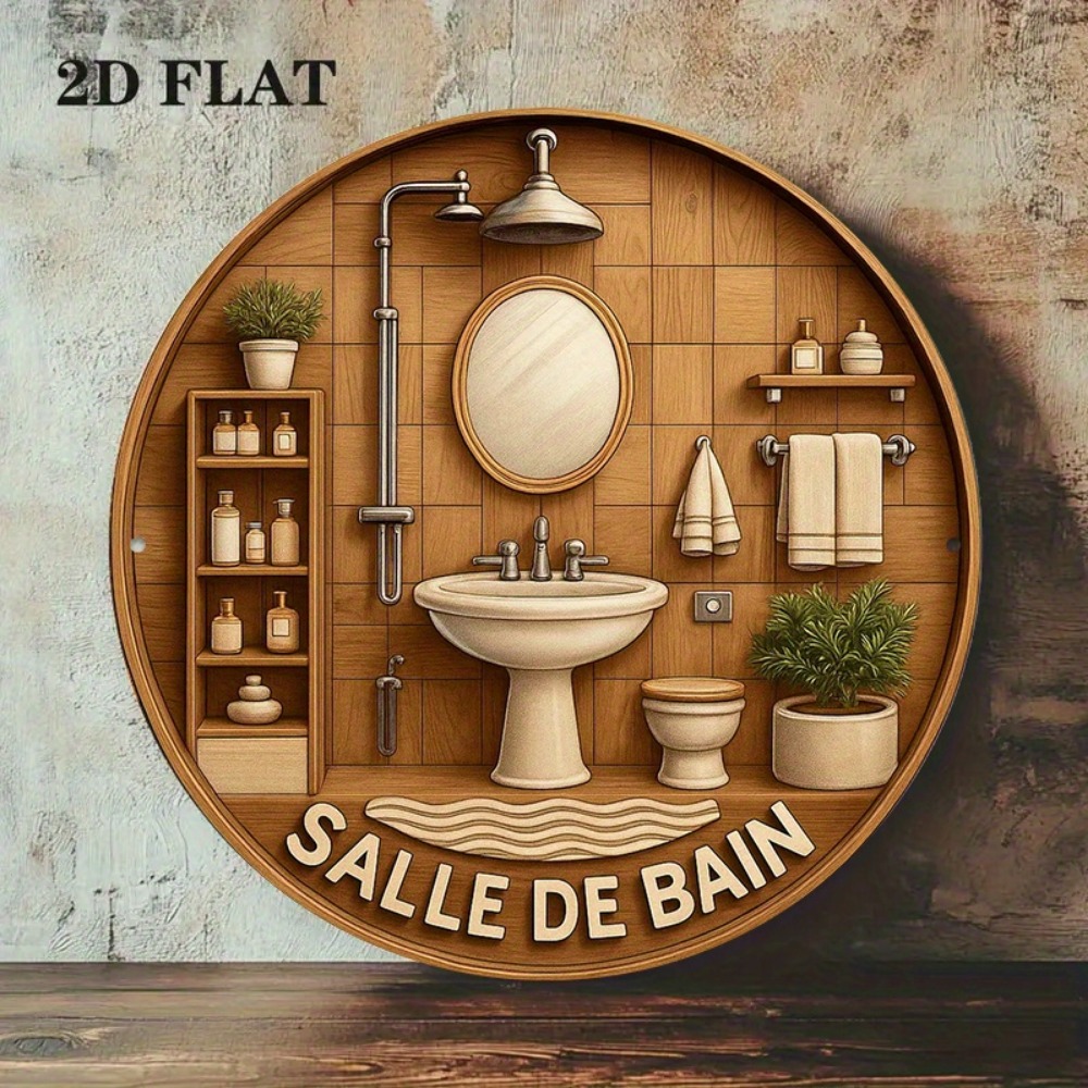 CIFBUY Retro French Bathroom R - Home Bathroom Wall Decor ulasan dan harga