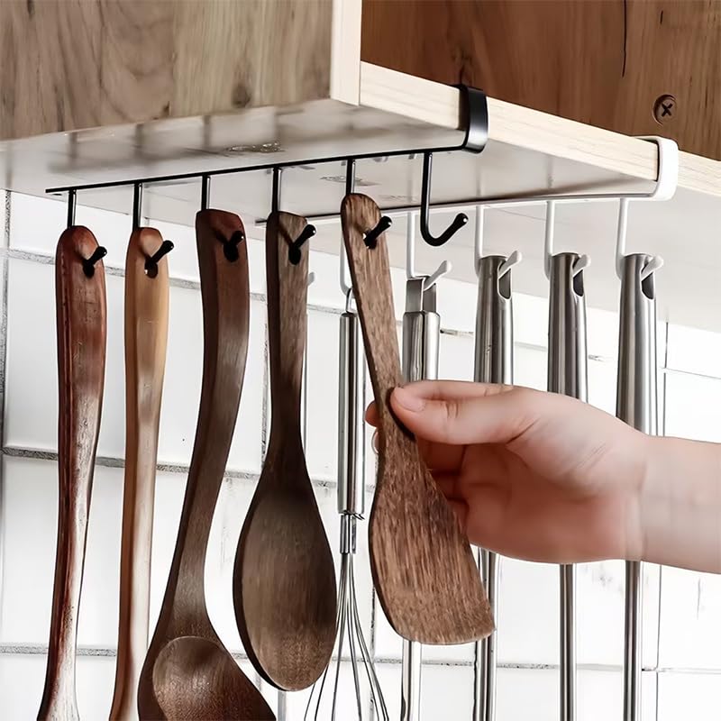 1/2/3PC 6 Hooks Kitchen Cabine - Home Goods Bathroom Storage ulasan dan harga
