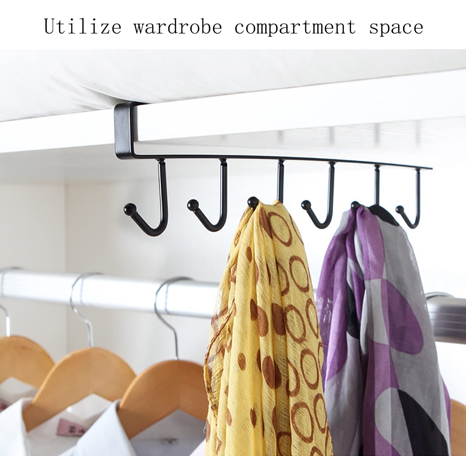 1/2/3PC 6 Hooks Kitchen Cabine - Home Goods Bathroom Storage ulasan dan harga