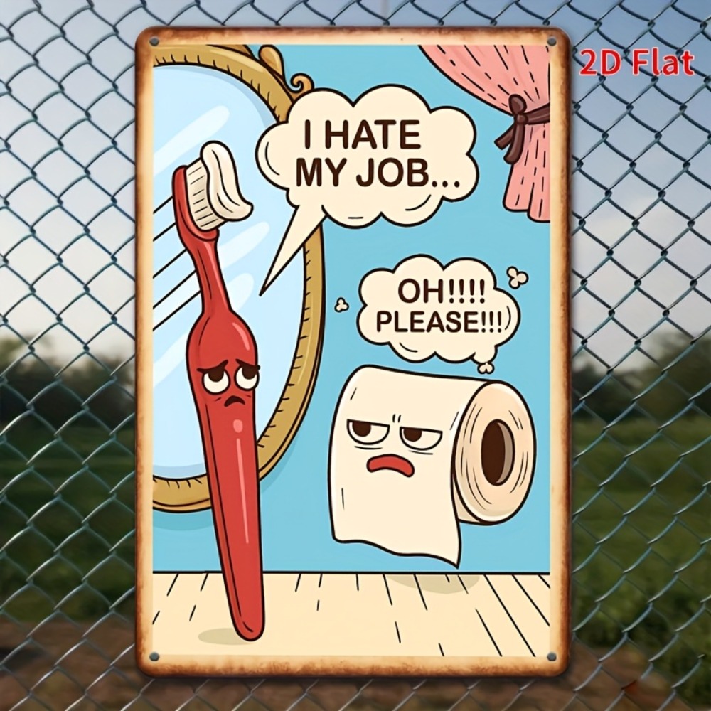 Rustic Funny Bathroom Tin Sign - Home Bathroom Wall Decor ulasan dan harga