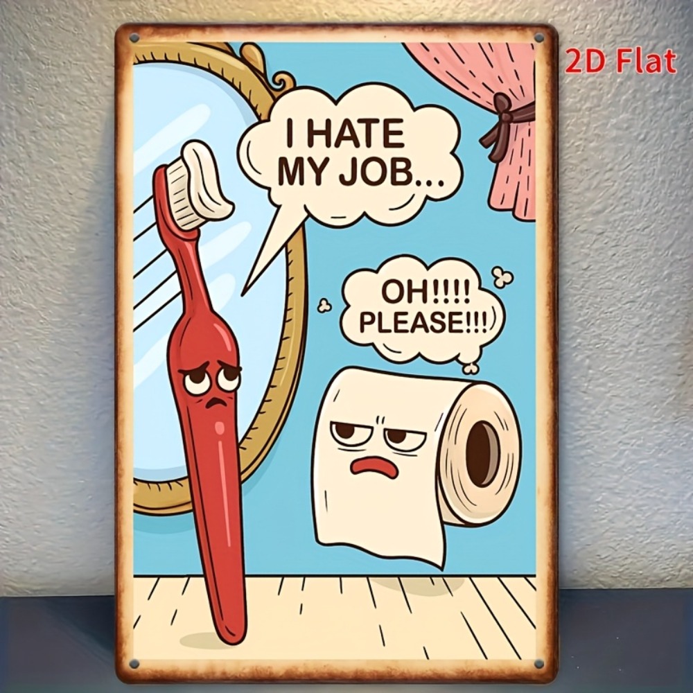 Rustic Funny Bathroom Tin Sign - Home Bathroom Wall Decor ulasan dan harga
