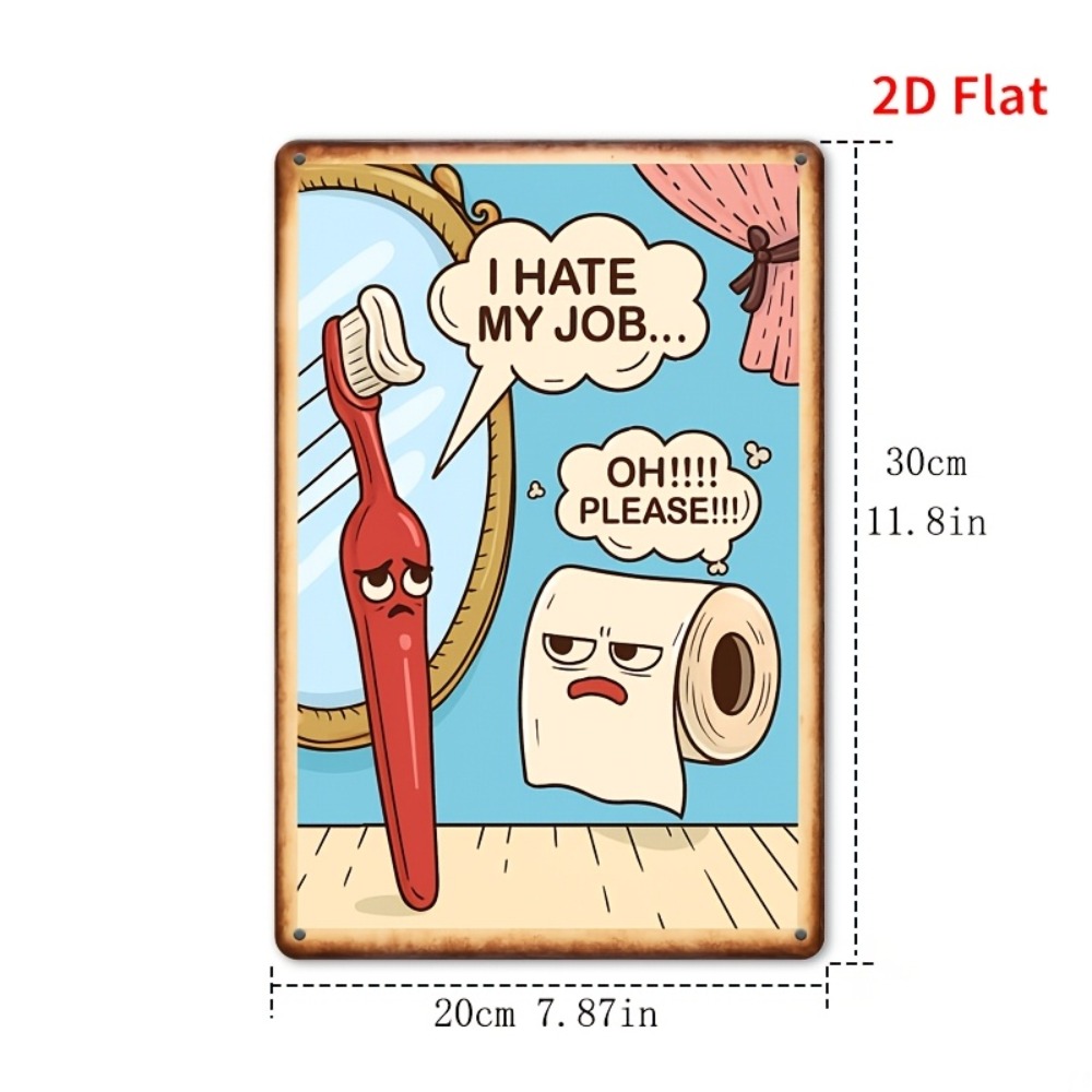 Rustic Funny Bathroom Tin Sign - Home Bathroom Wall Decor ulasan dan harga