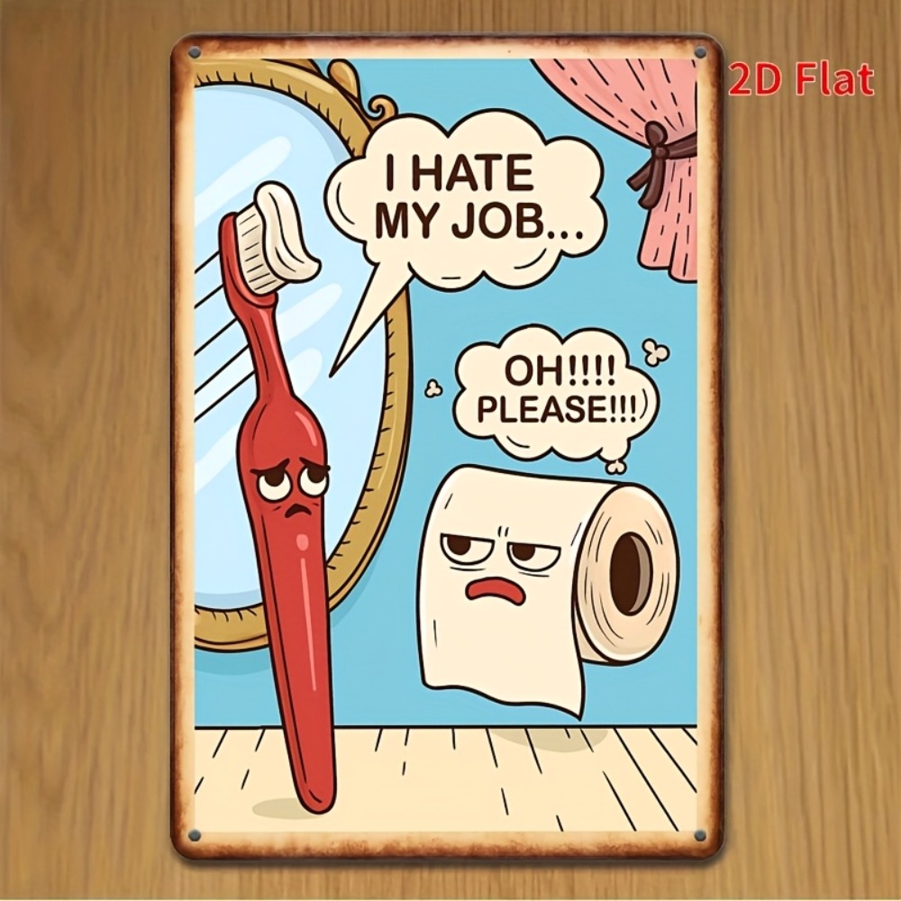 Rustic Funny Bathroom Tin Sign - Home Bathroom Wall Decor ulasan dan harga
