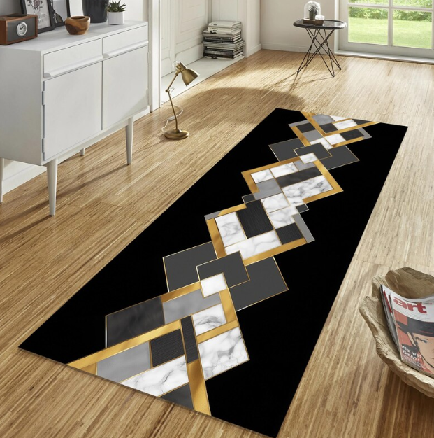 Checkerboard Vinyl Runner Rug  - Home Bathroom Tiles Design ulasan dan harga