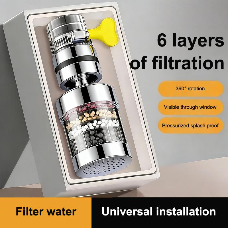 SU 360° Rotatable 6 Layers Fau - Home Bathroom Water Filter ulasan dan harga