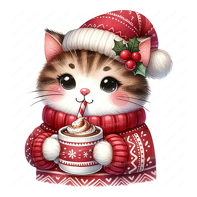 Christmas Cat Wall Sticker Bat - Home Bathroom Tiles Design ulasan dan harga
