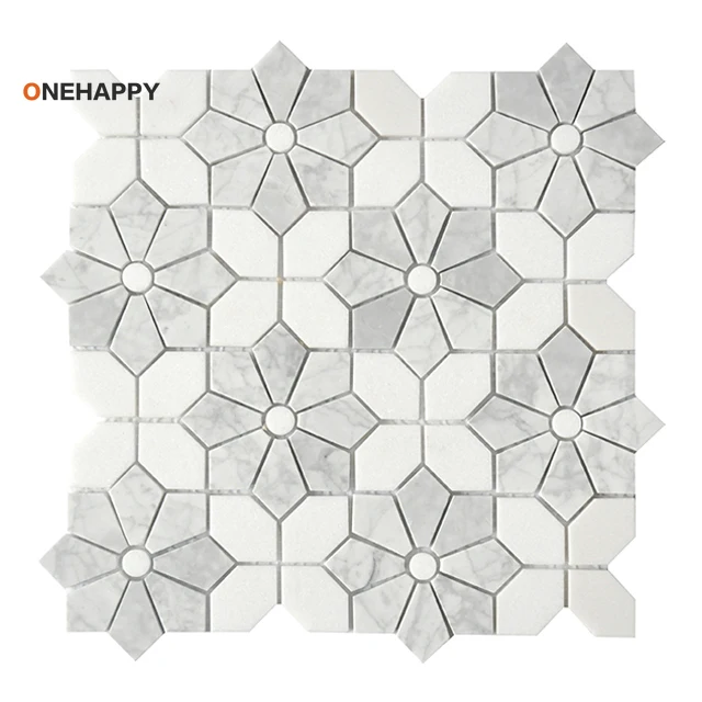 Mosaic Marble Tile for Kitchen - Home Bathroom Tiles Design ulasan dan harga