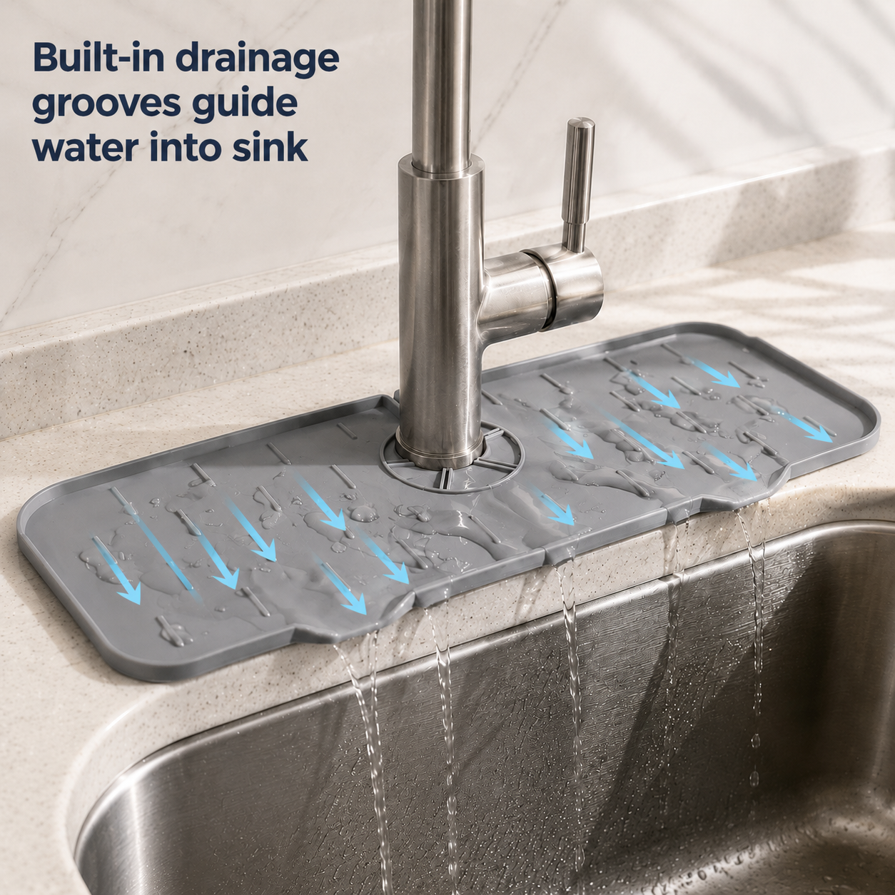 1pcFoldable TPE Sink Splash Gu - Home Essentials Bathroom Storage ulasan dan harga