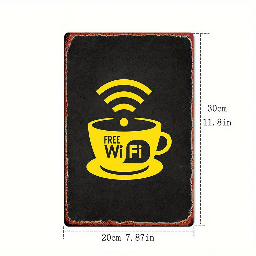2D Vintage Metal Sign, WiFi Zo - Home Bathroom Decor Ideas ulasan dan harga