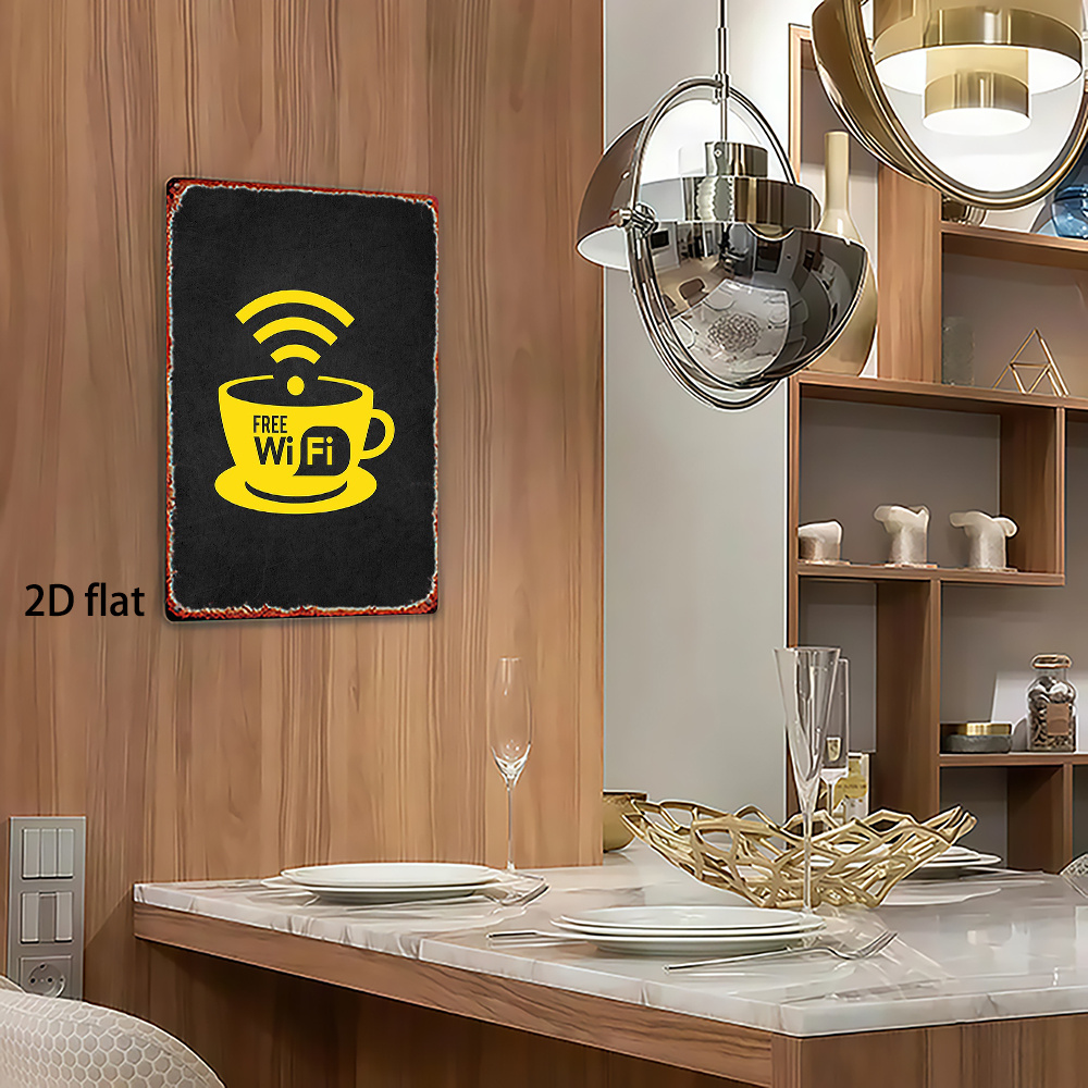 2D Vintage Metal Sign, WiFi Zo - Home Bathroom Decor Ideas ulasan dan harga