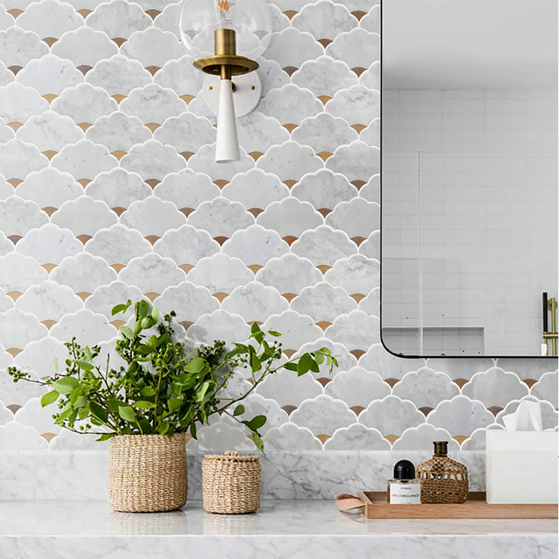 Natural stone water jet marble - Home Bathroom Tiles Design ulasan dan harga