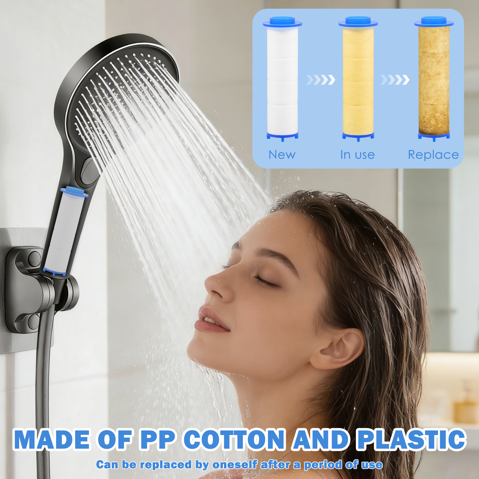 20Pcs Replacement Shower Filte - Home Bathroom Water Filter ulasan dan harga