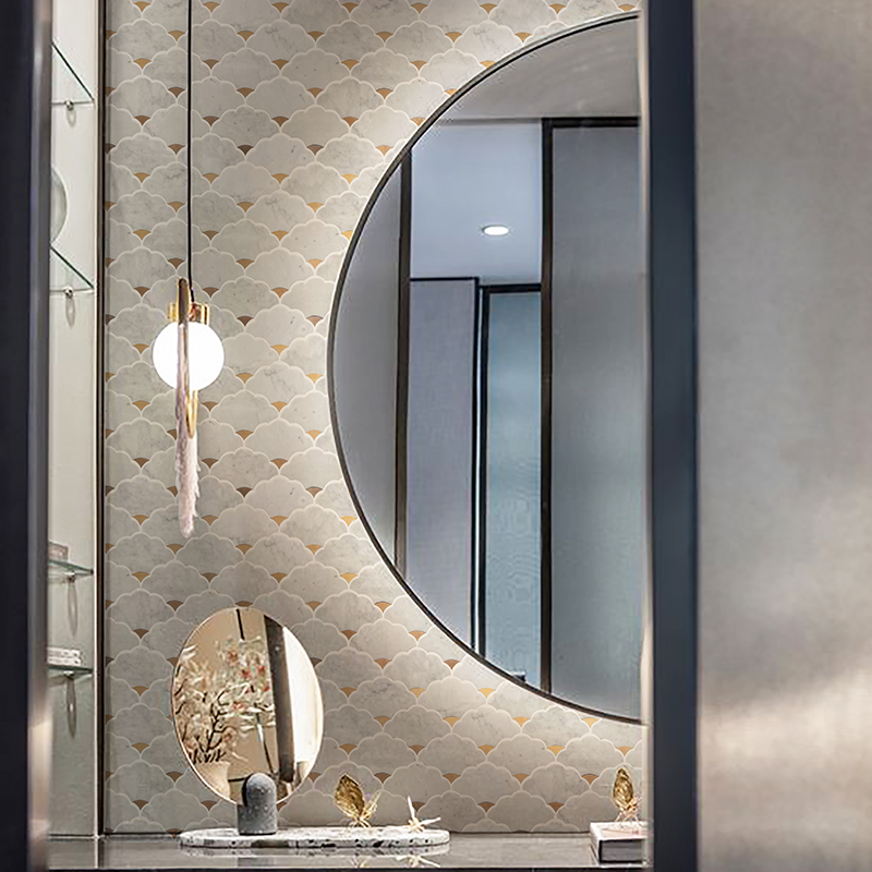 Natural stone water jet marble - Home Bathroom Tiles Design ulasan dan harga