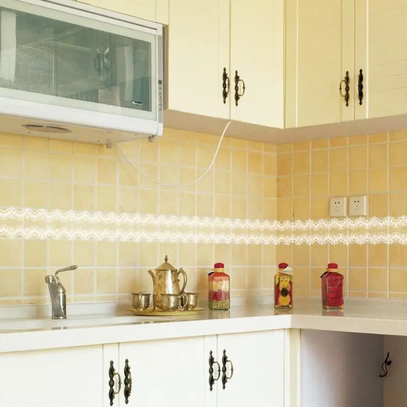 Sweet Lace Design Wallpaper Bo - Home Bathroom Tiles Design ulasan dan harga