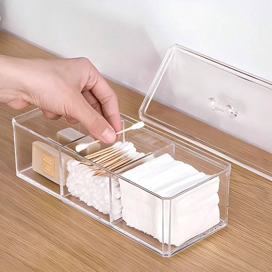 1pc PS Cosmetics Storage Box,  - Home Essentials Bathroom Storage ulasan dan harga