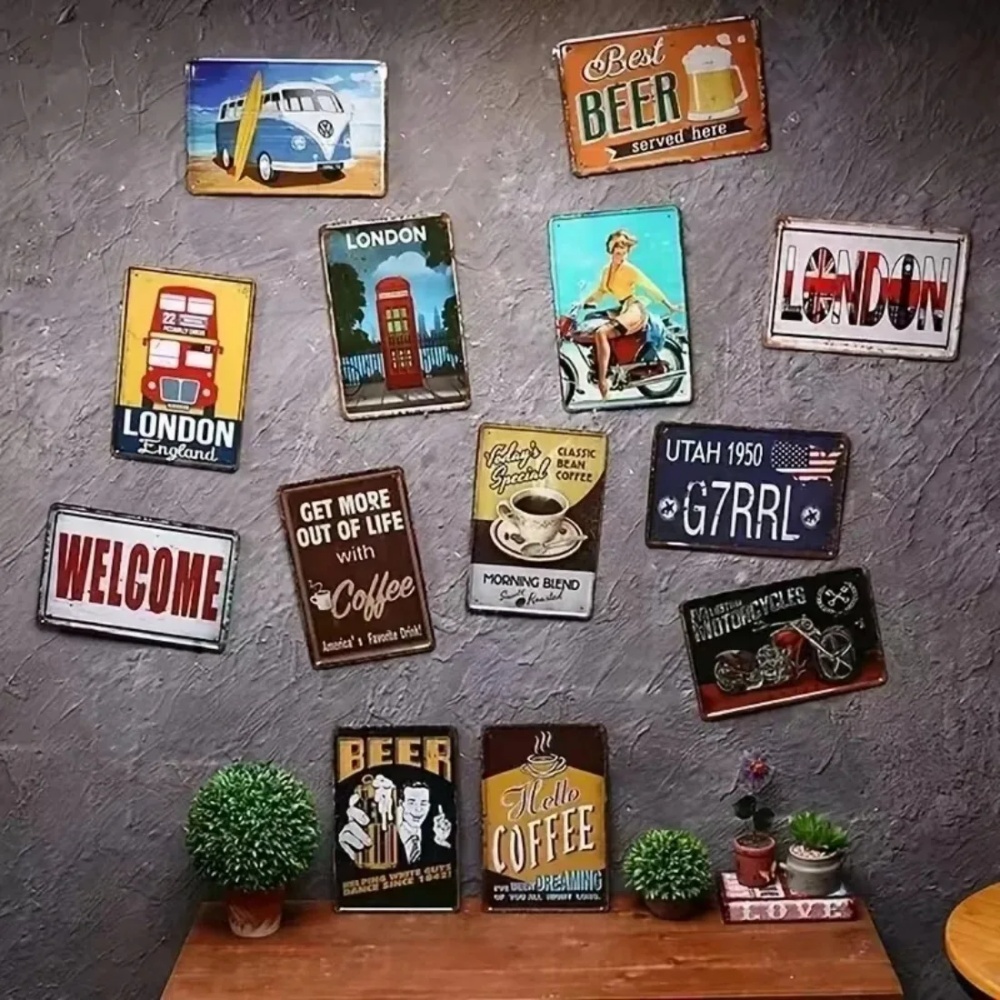 CIFBUY Vintage Funny Cat Alumi - Home Bathroom Wall Decor ulasan dan harga