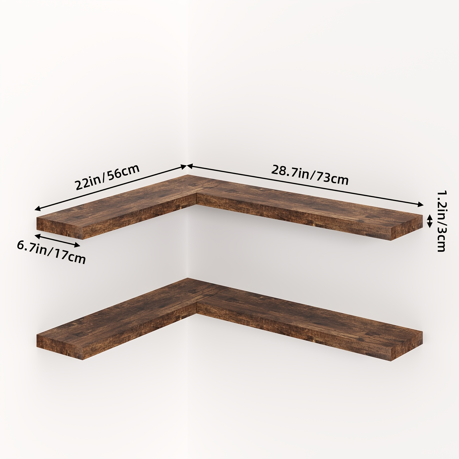 Stylish 2-Tier Floating Corner - Home Bathroom Tiles Design ulasan dan harga