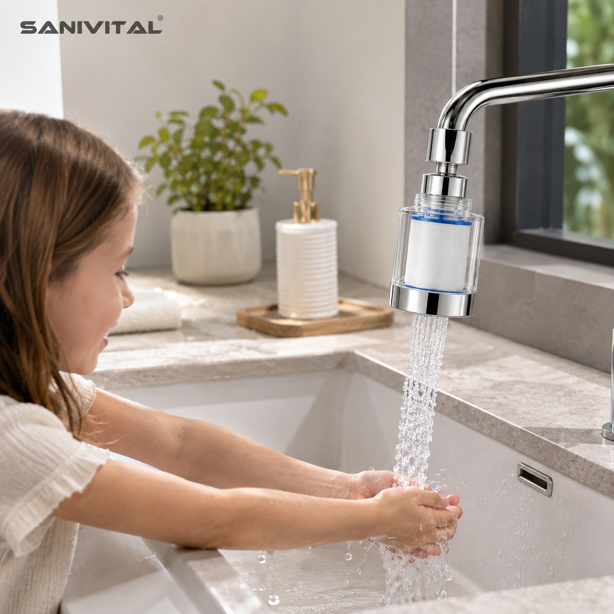 SANIVITAL Faucet Water Filter  - Home Bathroom Water Filter ulasan dan harga