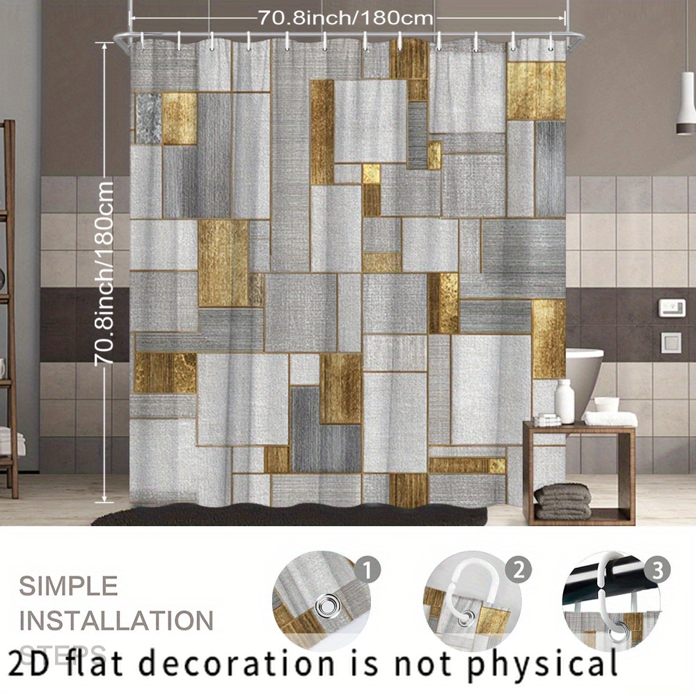 Waterproof Geometric Abstract  - Home Bathroom Tiles Design ulasan dan harga